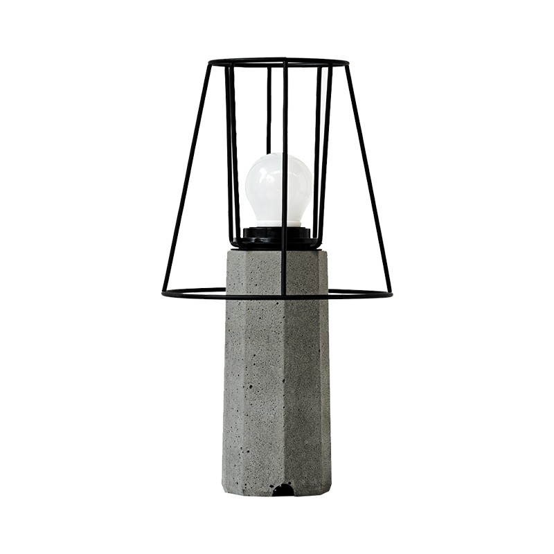 Trapezium Cement Table Lamp
