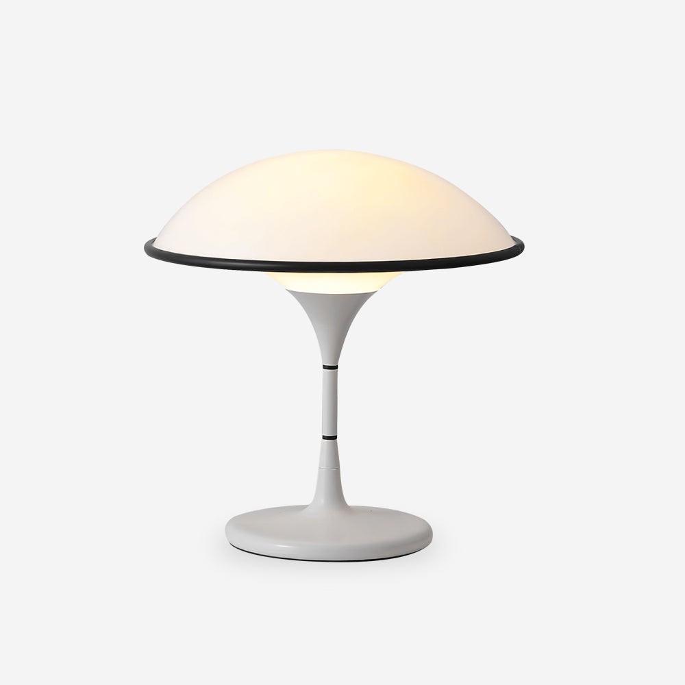 Danish Retro White Flying Saucer Table Lamp M277