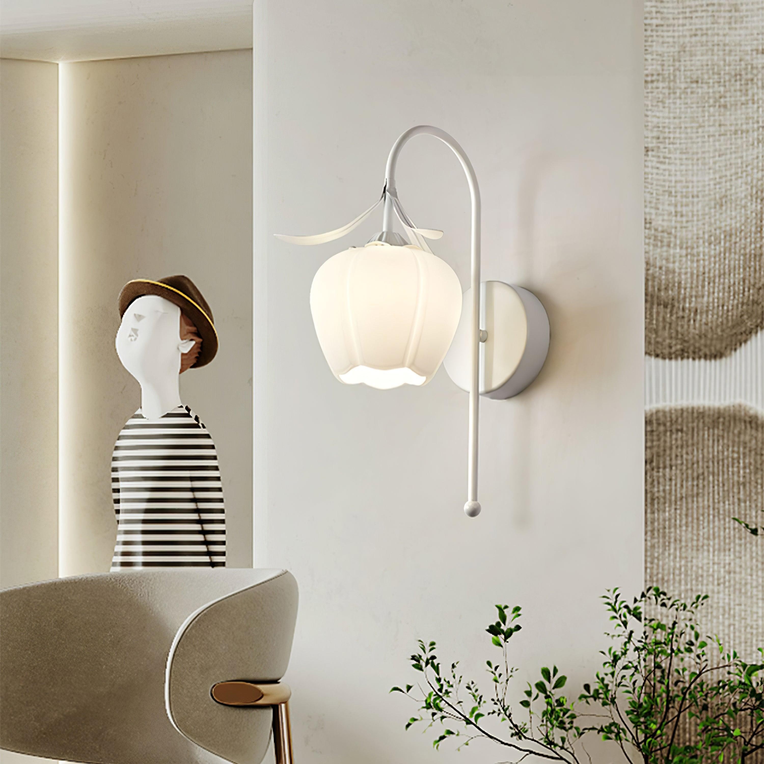 French Cream Style Flower Wall Lamp M47
