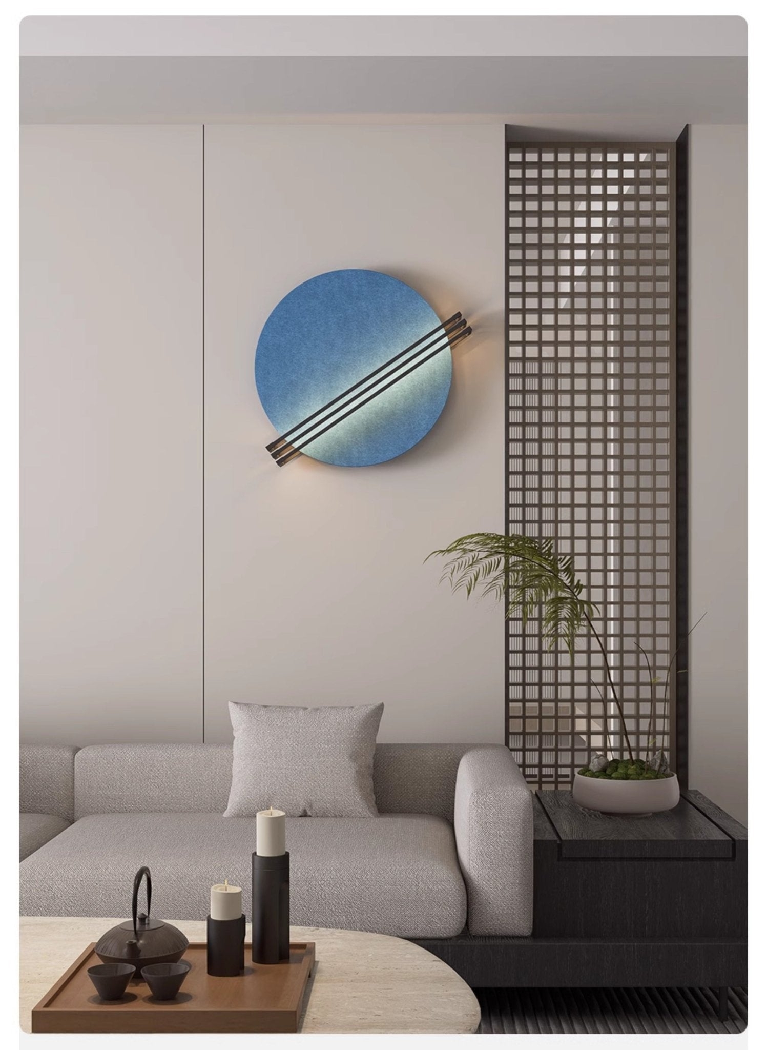 Abstract Sunrise Felt Wall Sconce T1605