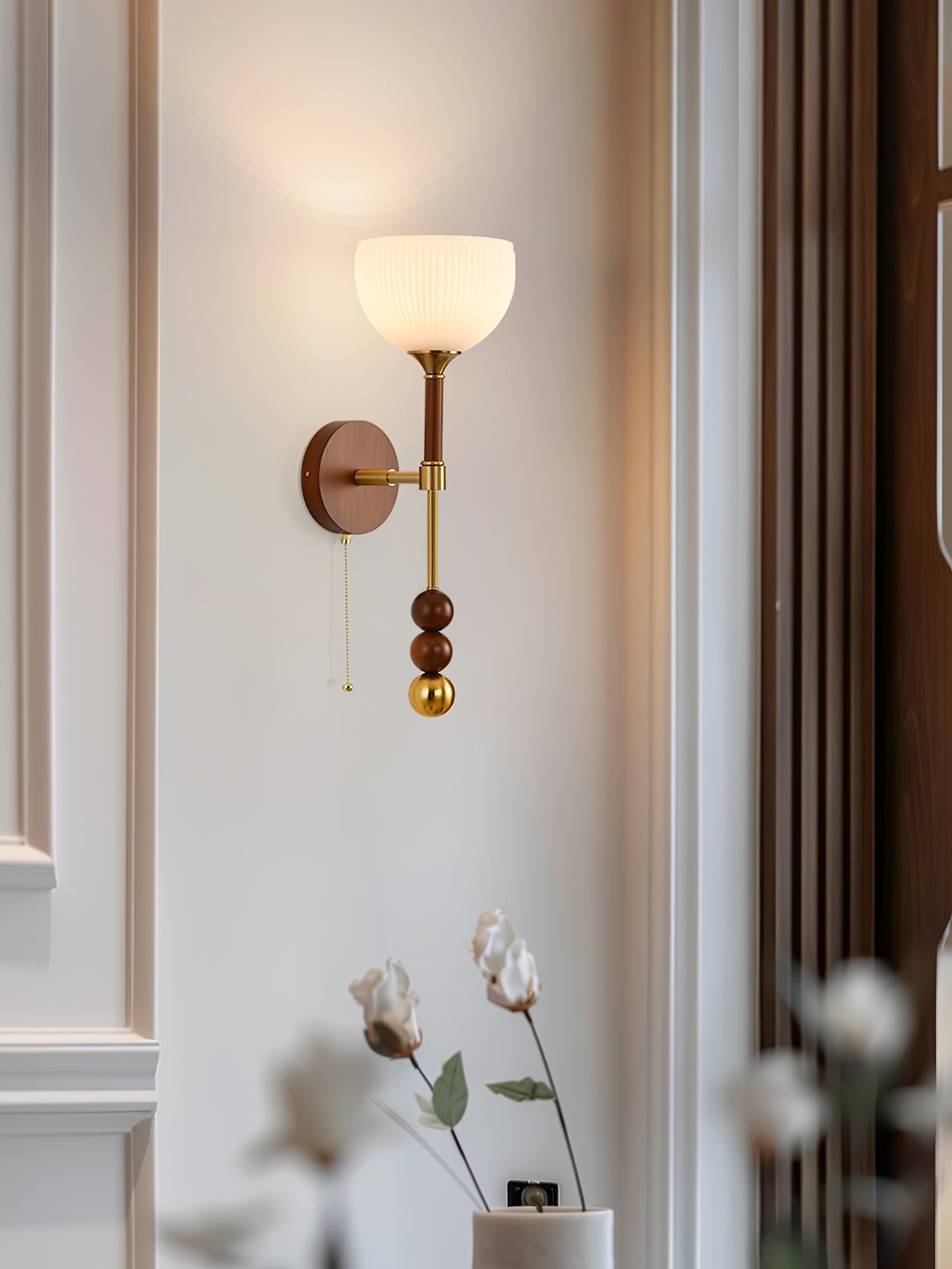 Retro Solid Wood Series Wall Lamp M419