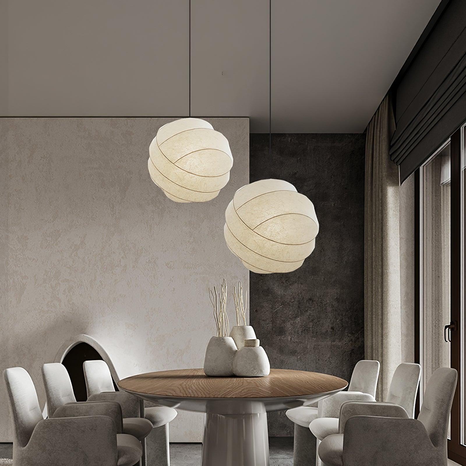 Wabi-Sabi Style Fiber Cocoon Pendant Lamp M400