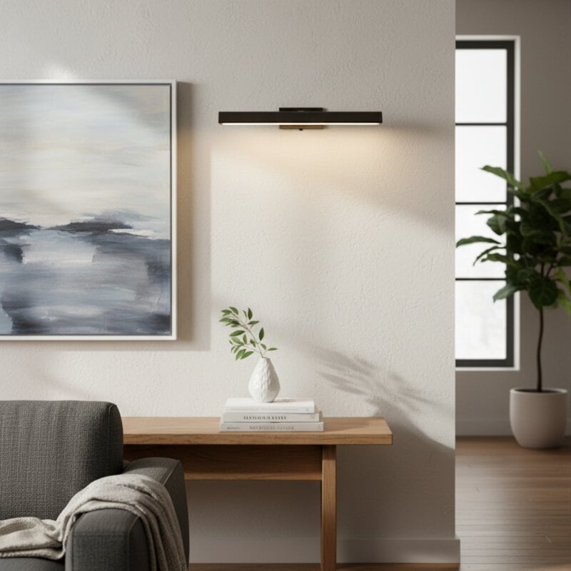 Libris Wall-Mounted Picture Light - Minimalist Linear Metal Frame for Artwork T603