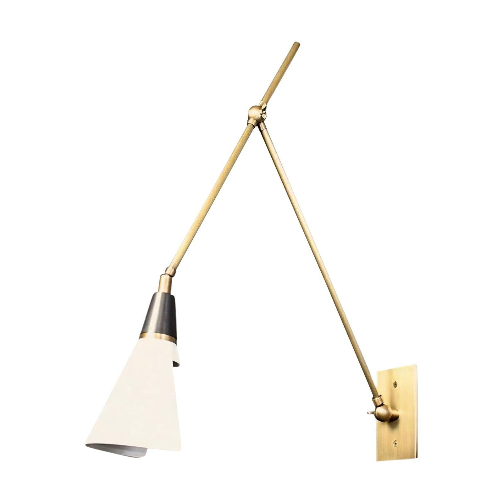 Vintage Metal Adjustable Swing Arm Wall Lamp G37