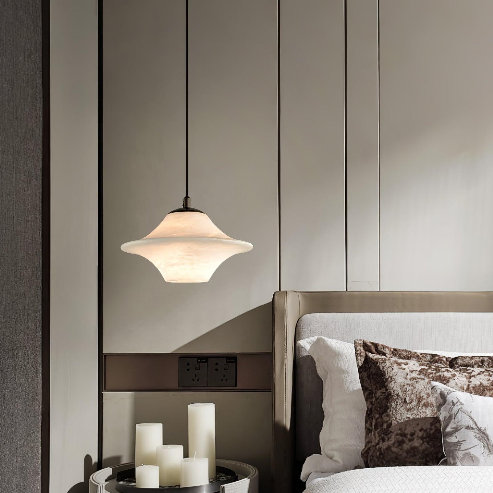 Saucer Alabaster Pendant Light M413