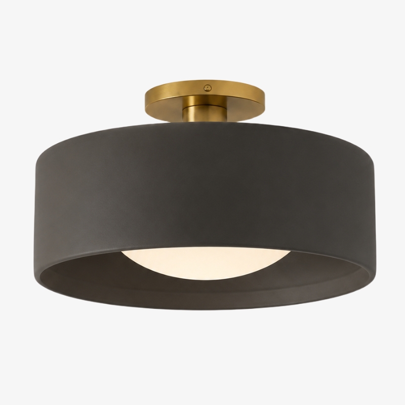 Cerova Elegant Round Porcelain Flush Mount Ceiling Light G86
