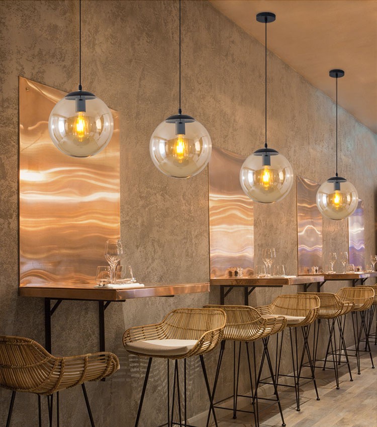 Glass Ball Pendant Light