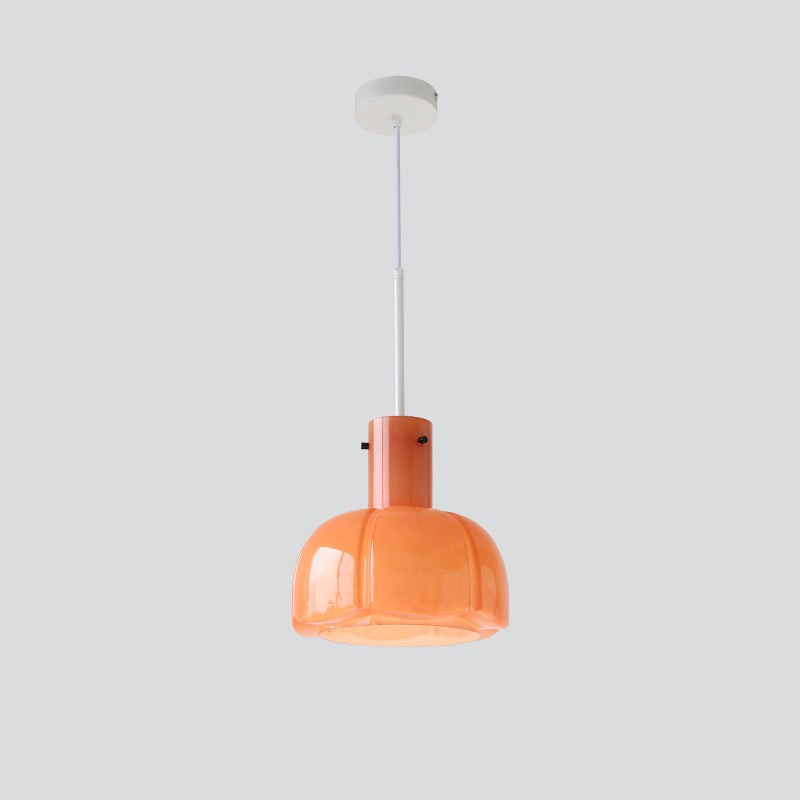 French Pastoral Style Petal Glass Pendant Light M23