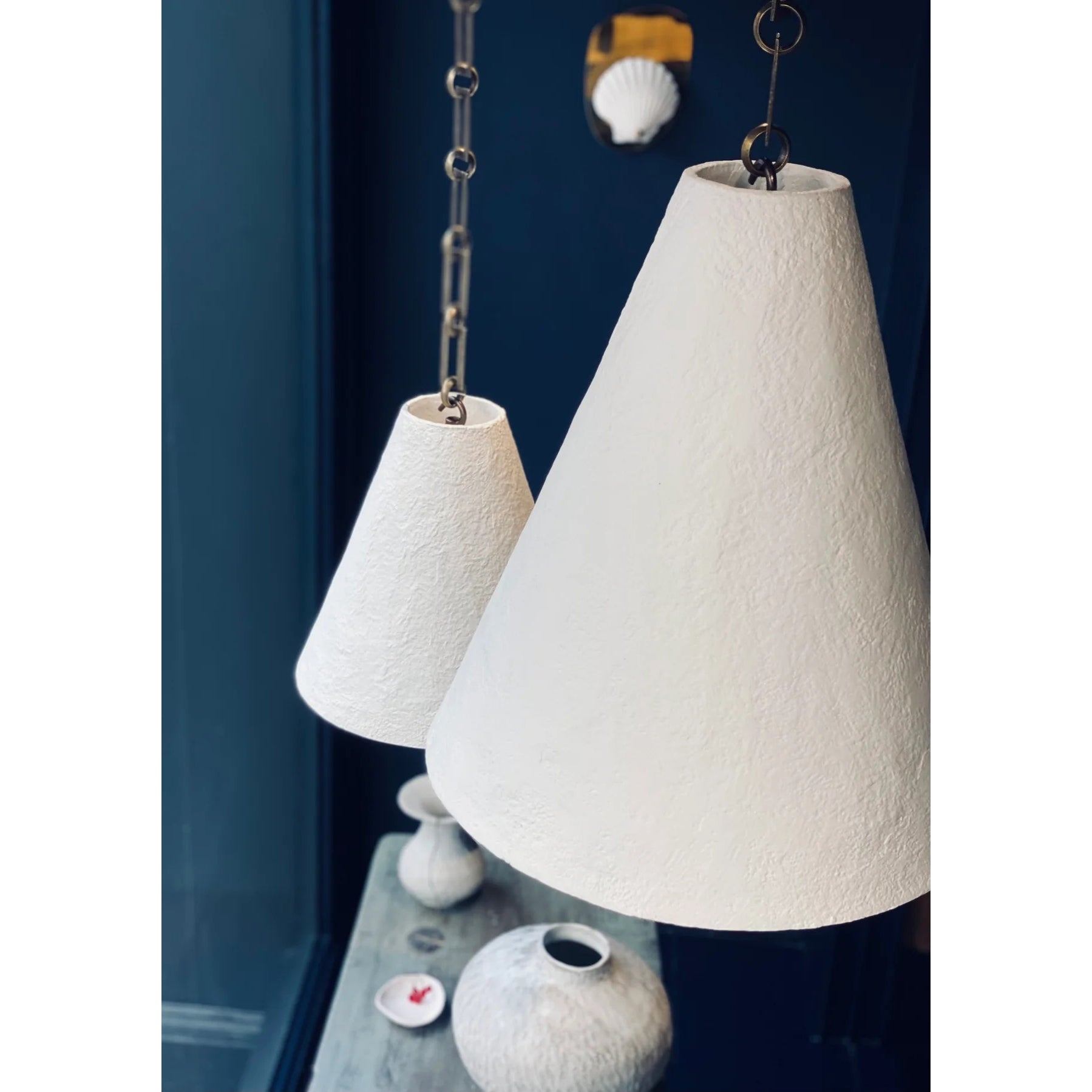 White Plaster Pendant Lamp T1865