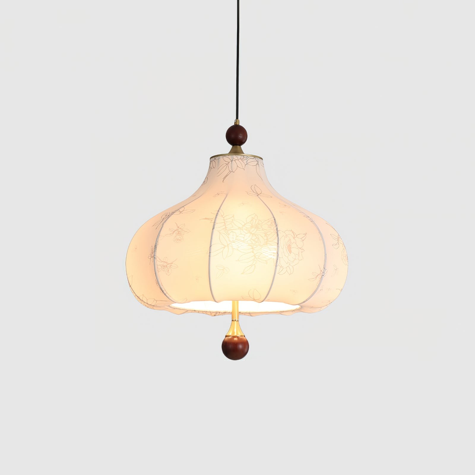 French Retro Fabric Pattern Pendant Lamp M562