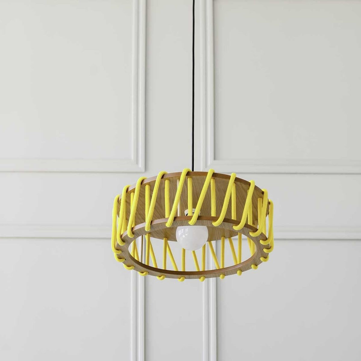 Macaron Rope-wrapped Wooden Pendant Lamp S179