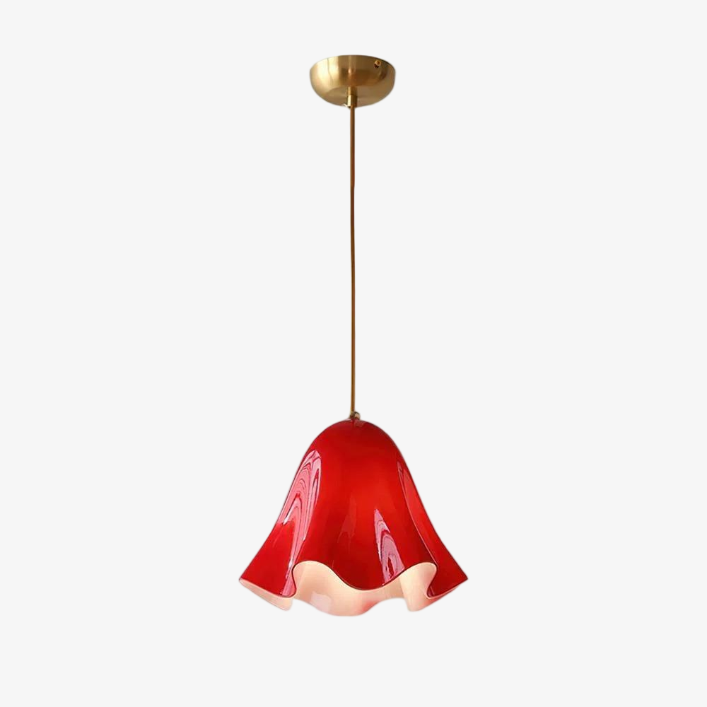 Bellina Wavy Edge Glass Pendant - French Style Light for Kitchen T279