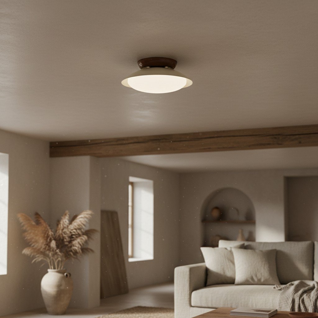 Heliora Dome Ceiling Light - Modern Metal and PE for Bedroom T537
