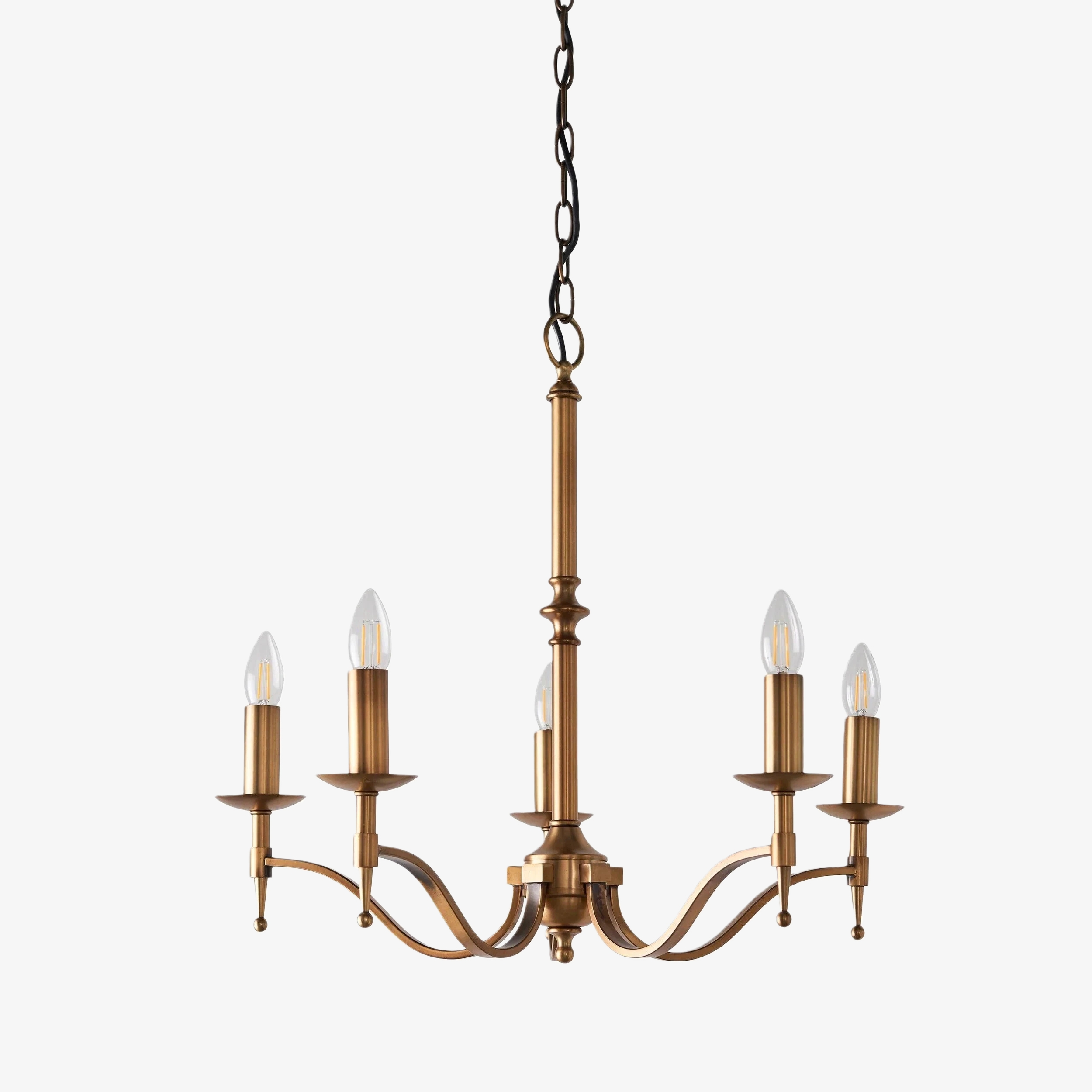 Tela Brass and Nickel Chandelier - Elegant Multi-Light Fixture for Foyers and Kitchens T827