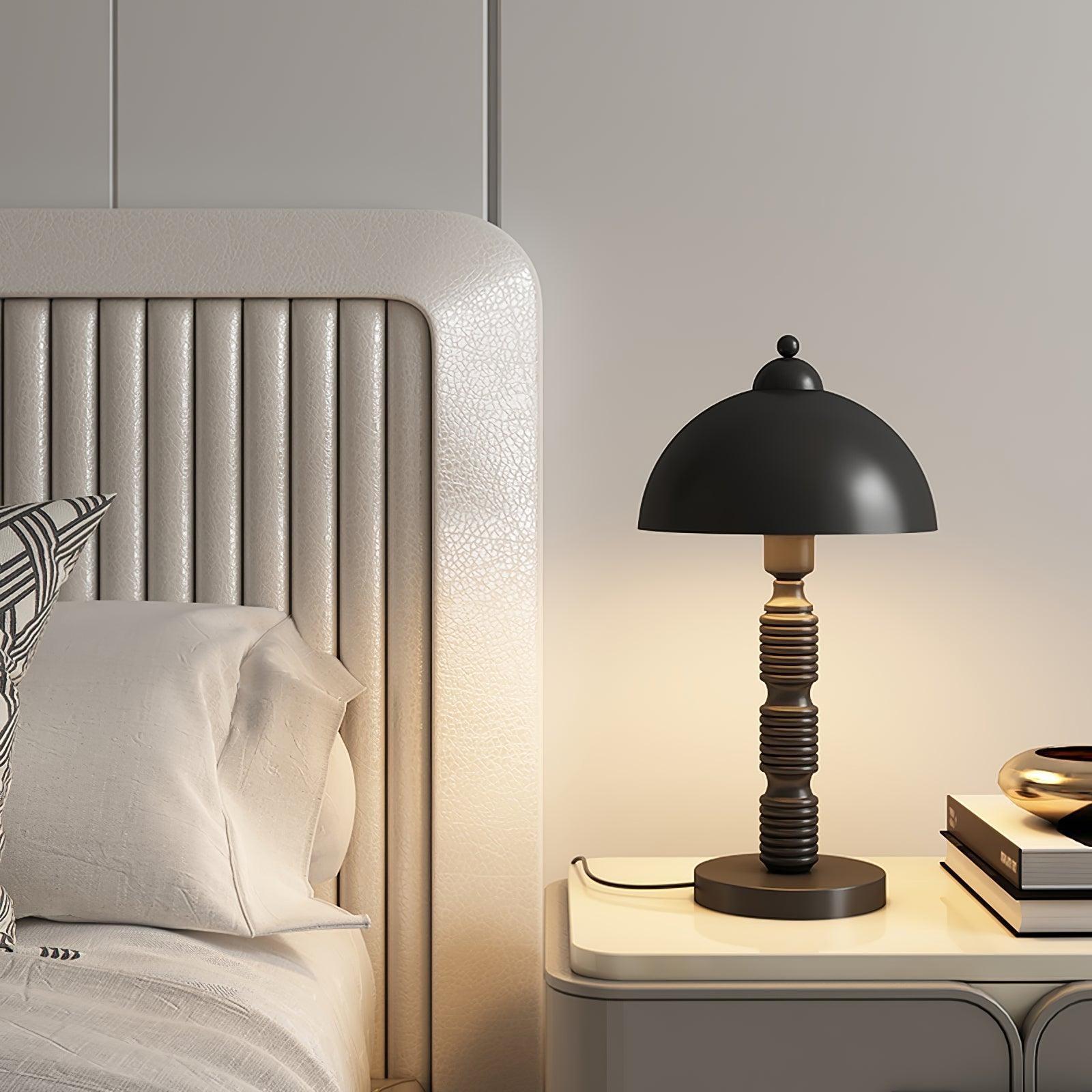 Nordic Iron Round Shade Pleated Base Table Lamp M260