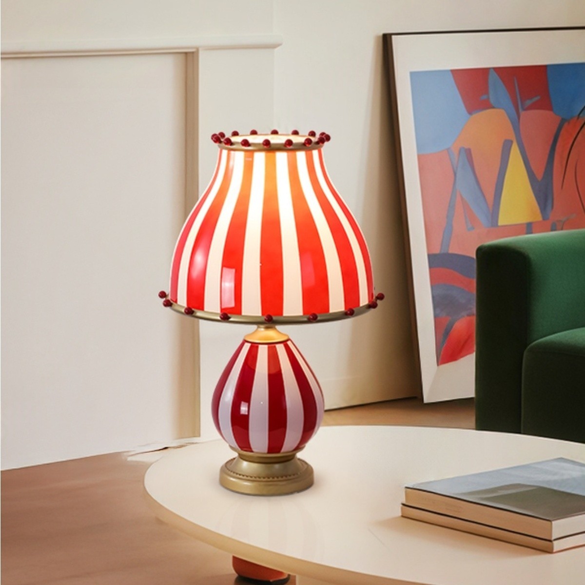 Festilo Circus-Style Metal Table Lamp — Vintage Living Room Accent S278
