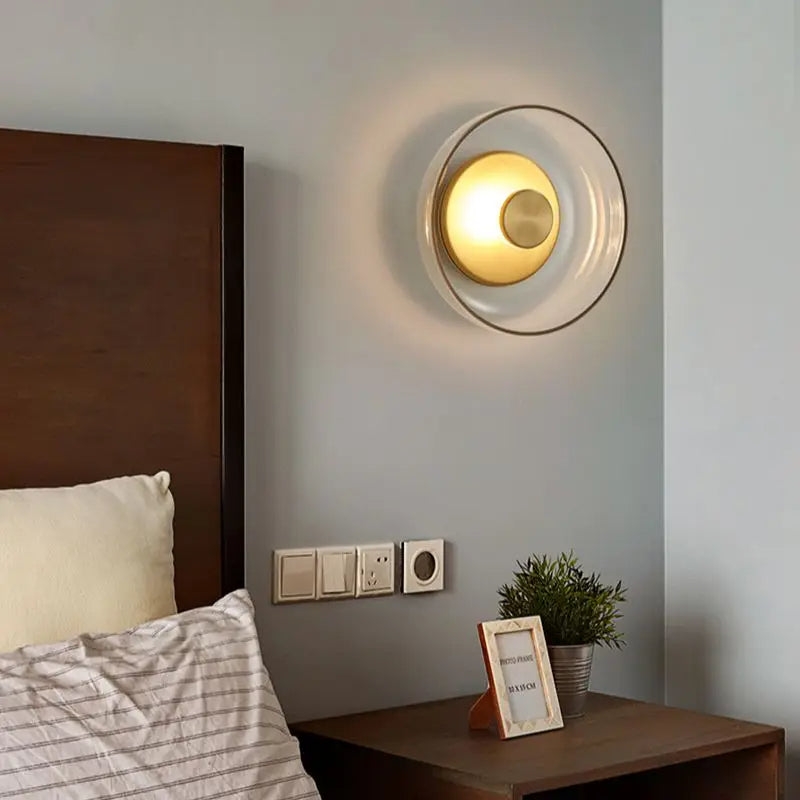 The Shimmering Glow Premium Minimalist Brass Wall Light T2072