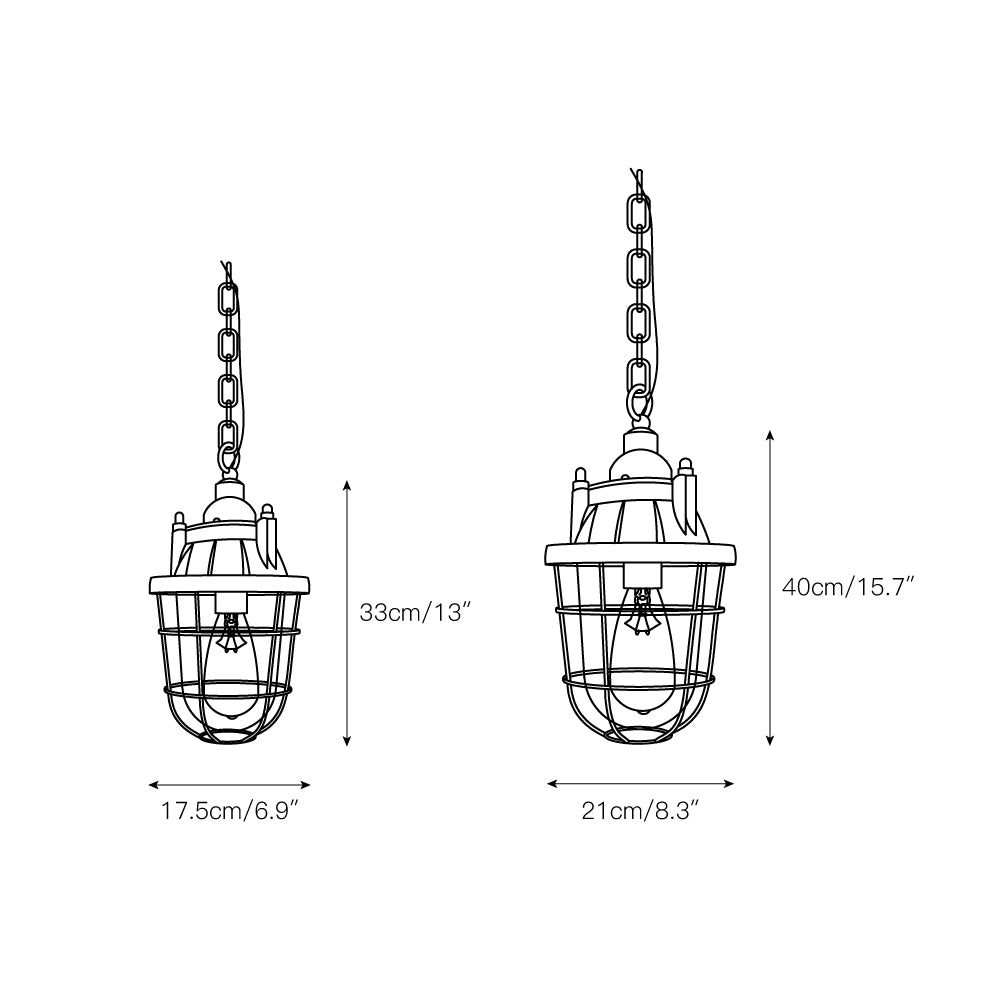 Bulkhead Cage Pendant Light T1853