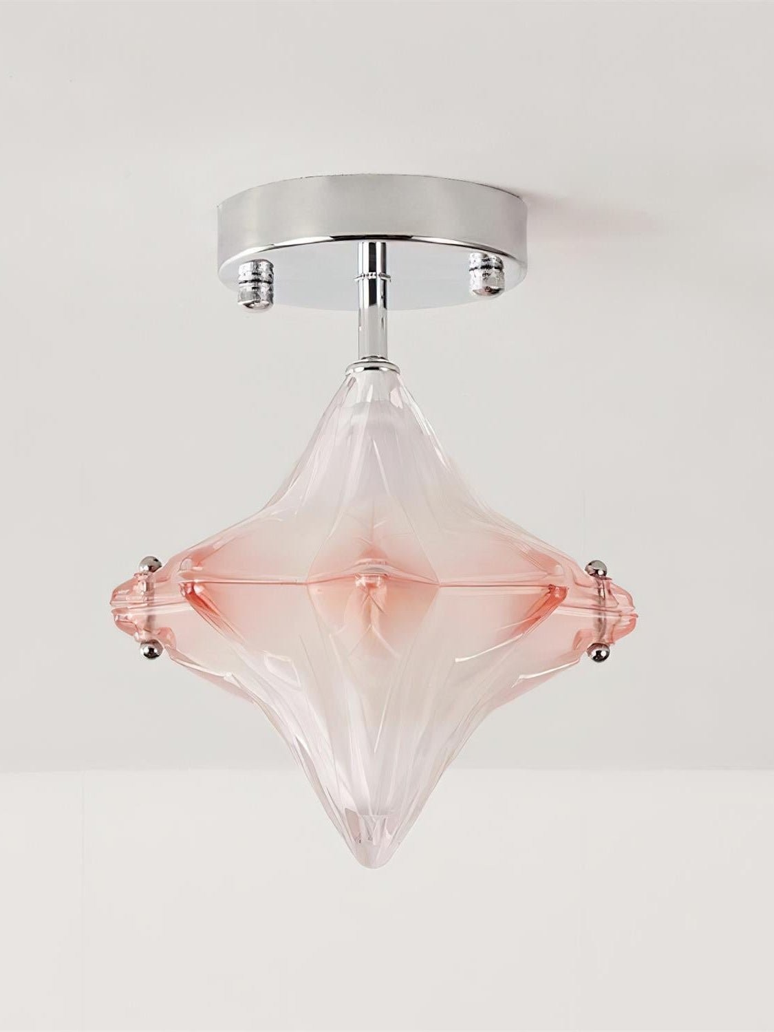 Art Deco Star Ceiling Lamp - Frosted Glass Fixture for Hallway & Entryway - Astris Ceres T435