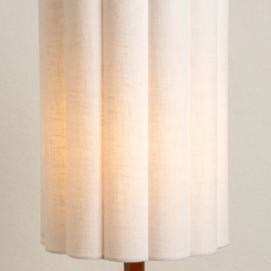 Linbron Wood Fabric Table Lamp - Modern Accent for Living Room T647