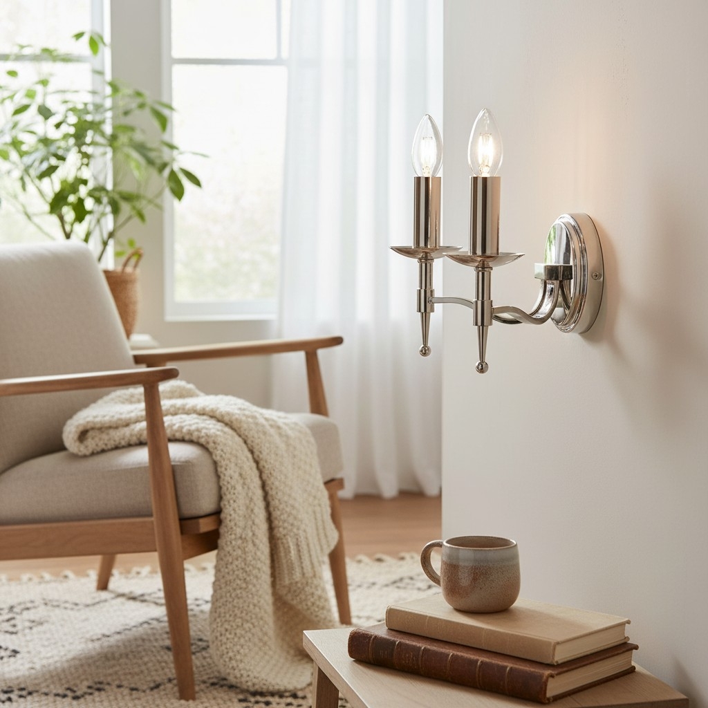 Tela Classic Wall Sconce Metal Wall Light - Elegant Wall Sconce Ideal for Hallway or Living Room T829
