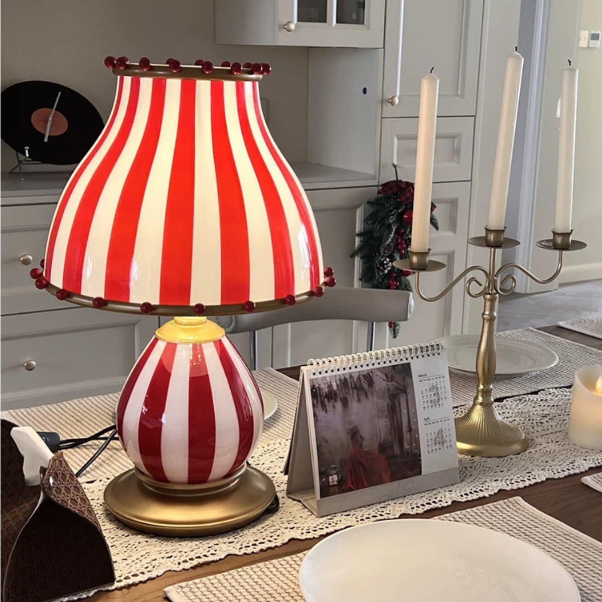 Festilo Circus-Style Metal Table Lamp — Vintage Living Room Accent S278