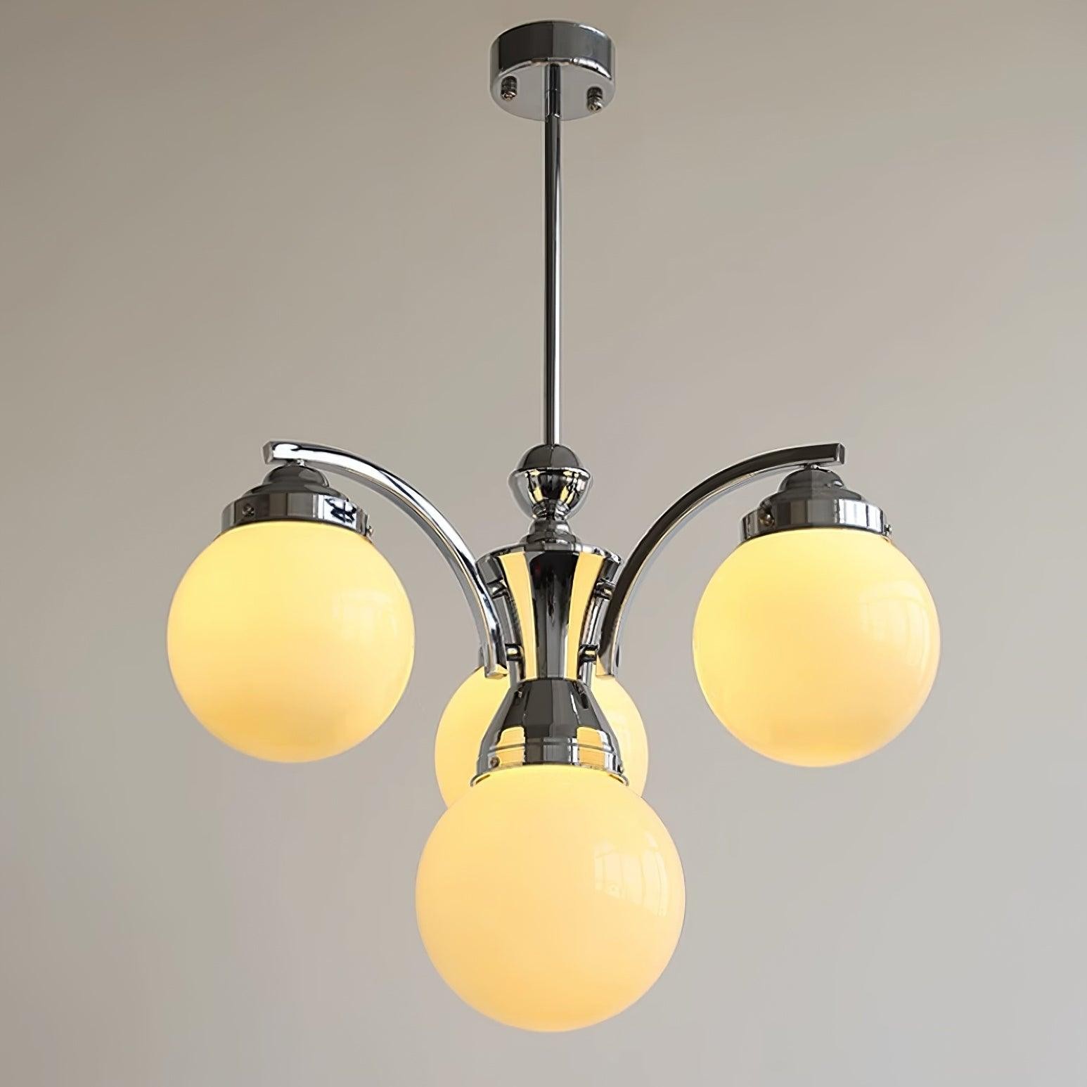 French Elegant Glass Orb Chandelier M427