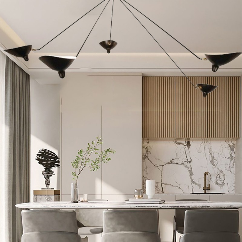 Arclume Arc Ceiling Lamp - Mid Century Multi Arm Light for Living Room