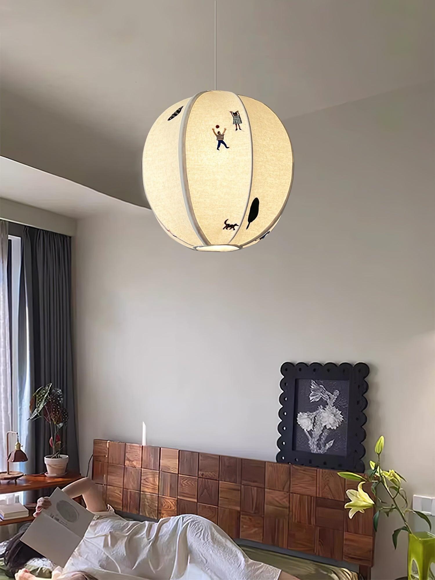 Park Embroidered Textile Pendant Lamp M337