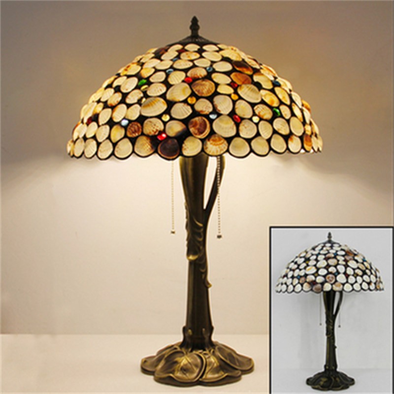 Painted Glass Table Light