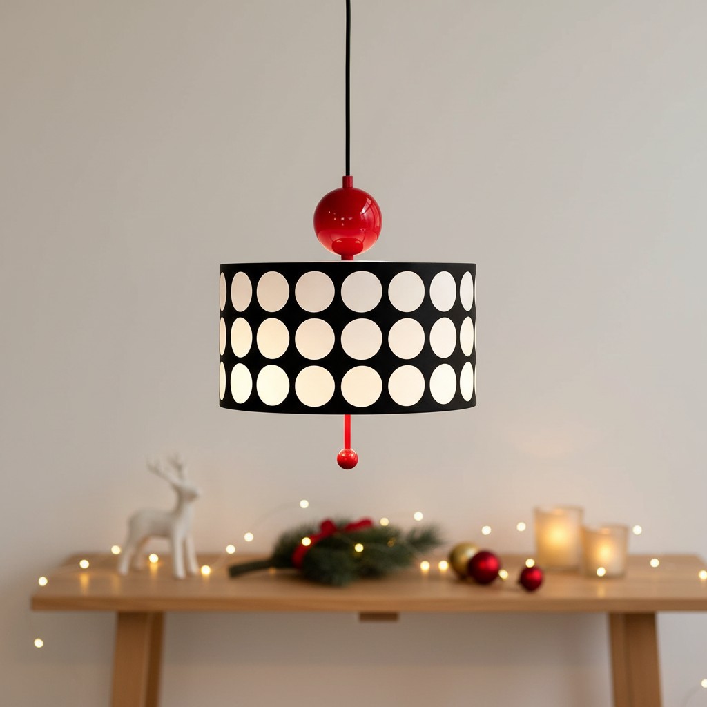 Polka Dot Lattice Pendant Lamp - French Vintage Light for Dining M165