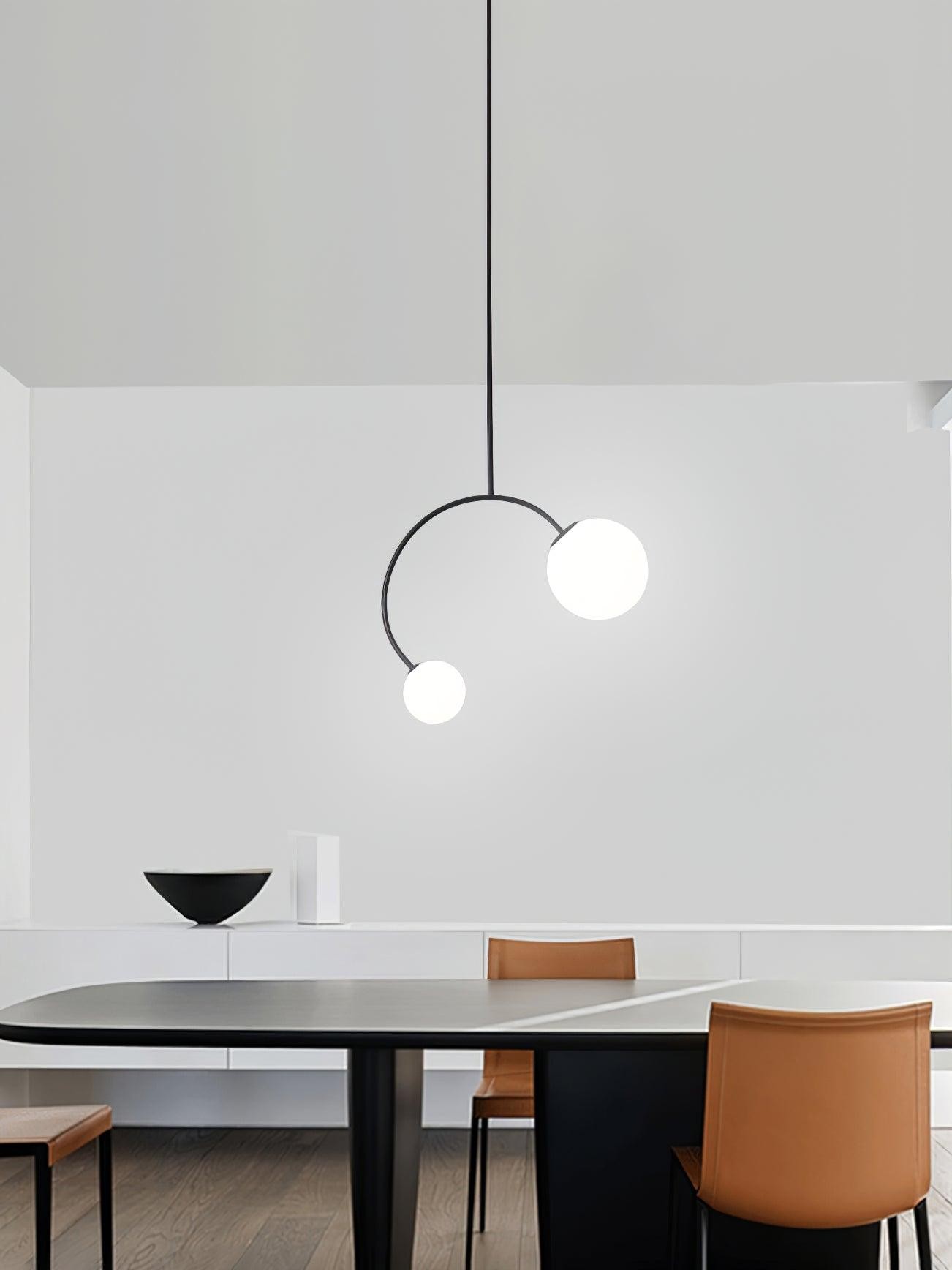 Creative Double Heads Glass Pendant Lamp M389