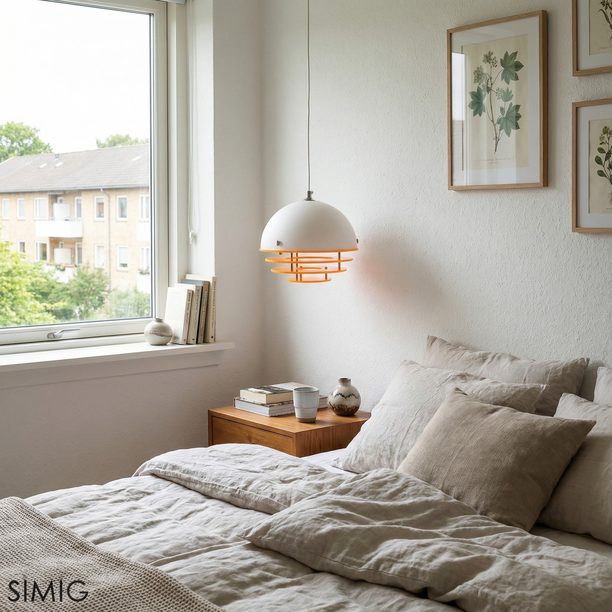 Bauhaus Sunset Pendant Lamp - Warm Ambient Lighting for Living Room S213