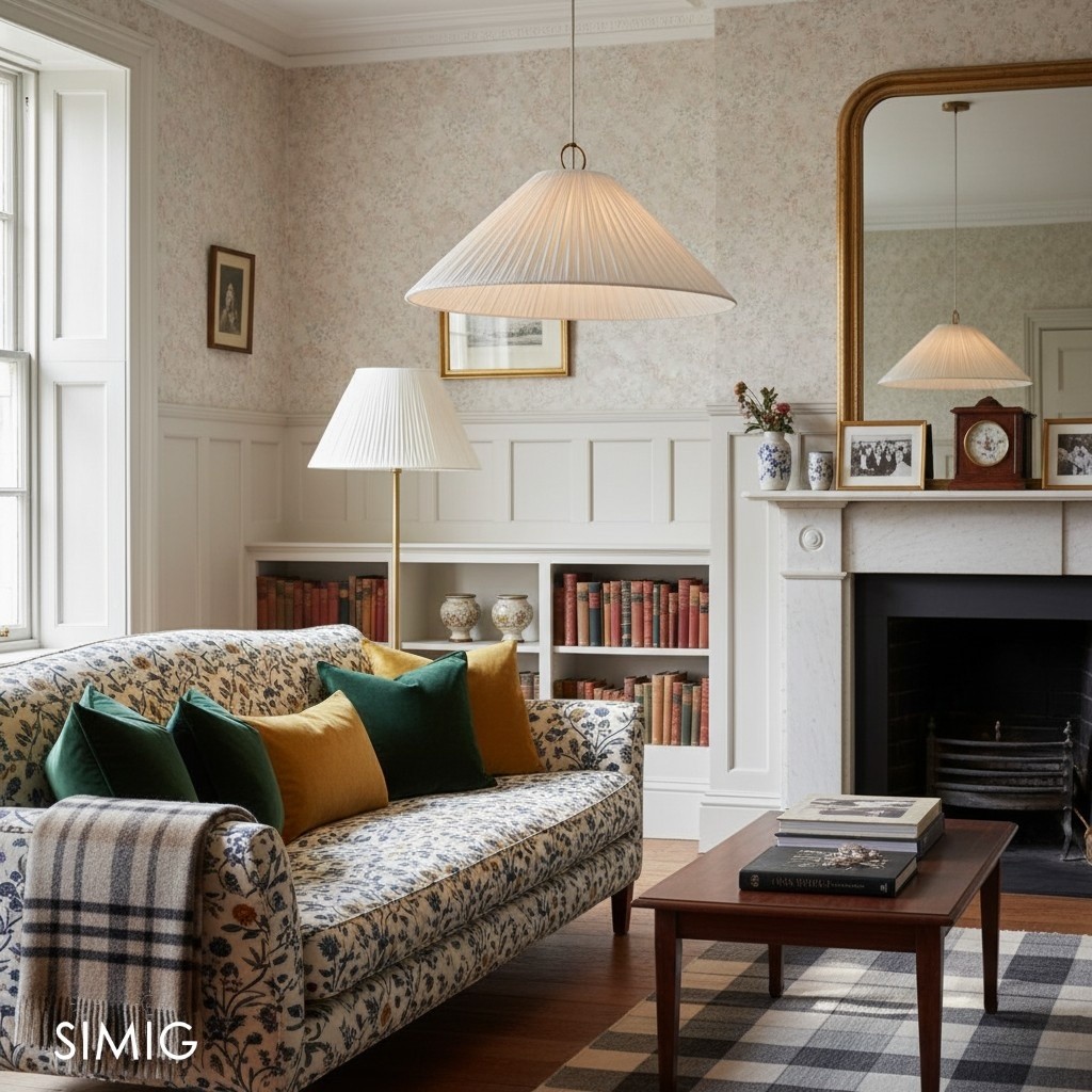 Lindi Luminella Oversized Scalloped Pendant Light in Bronze & Linen for Living Room T445