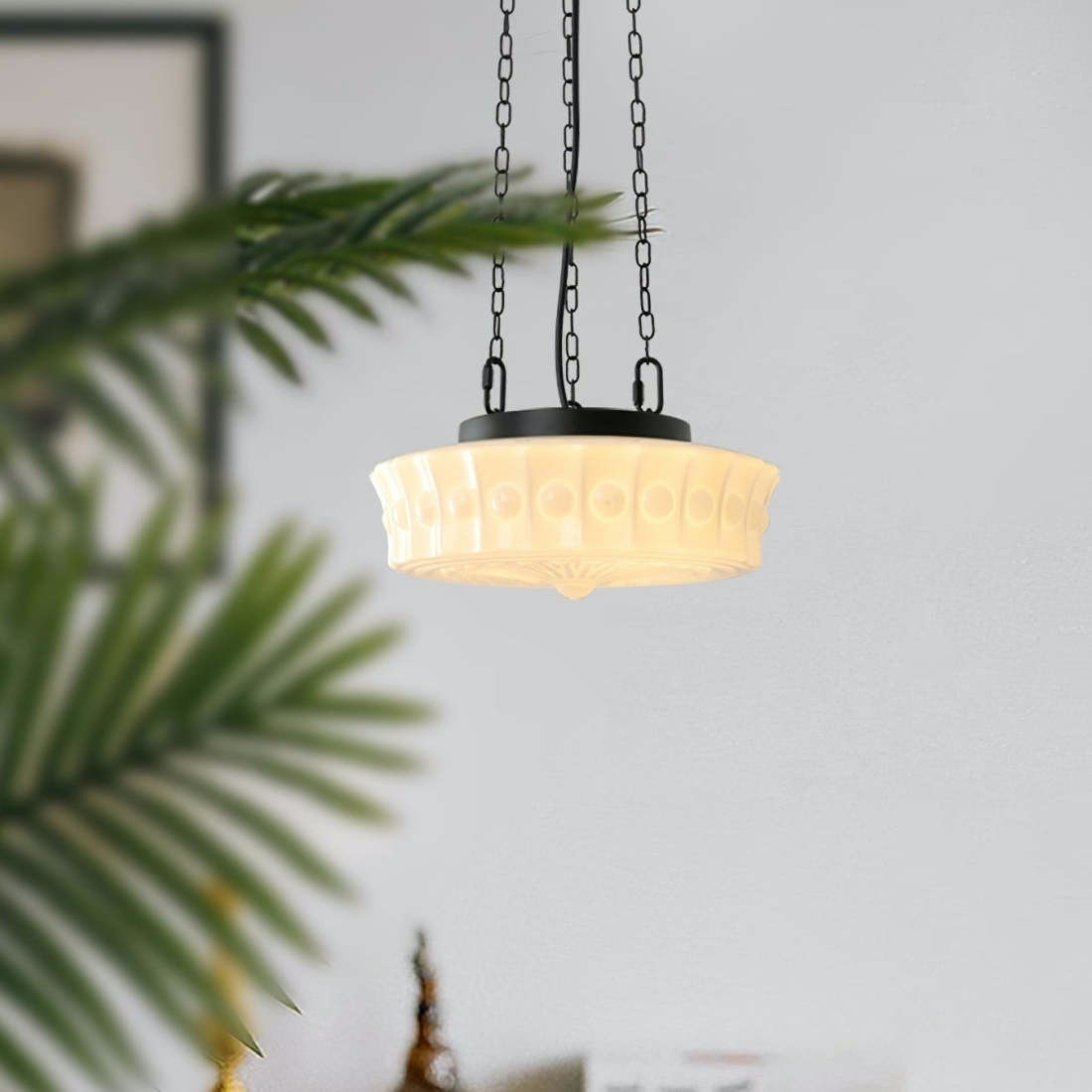 Iron Glass Cylinder Shade Chandelier G14