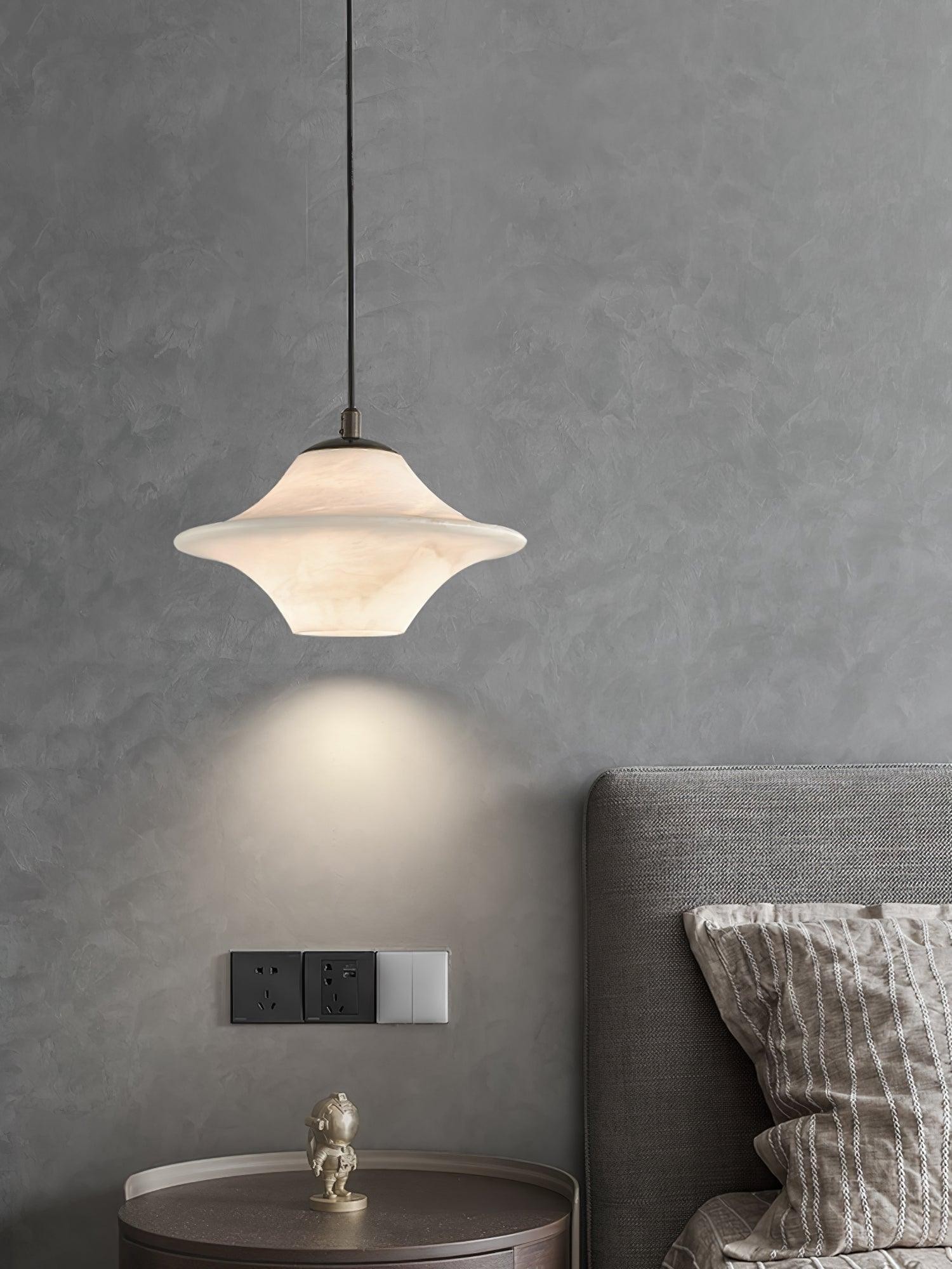 Saucer Alabaster Pendant Light M413