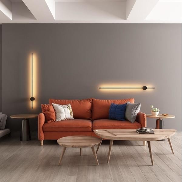Industrial Modern Black Linear LED Wall Lights S114
