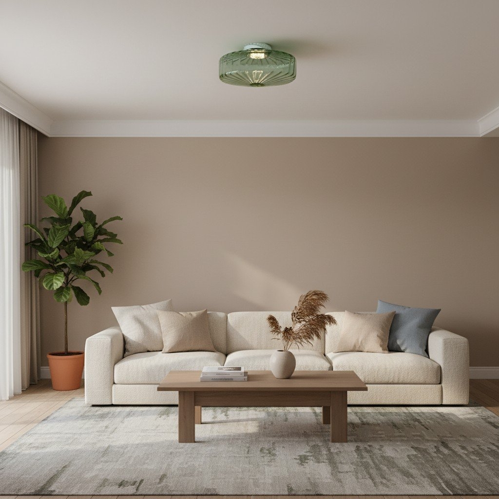 Ripplara Water Ripple Glass Lamp - Vintage Flush Mount Design T578
