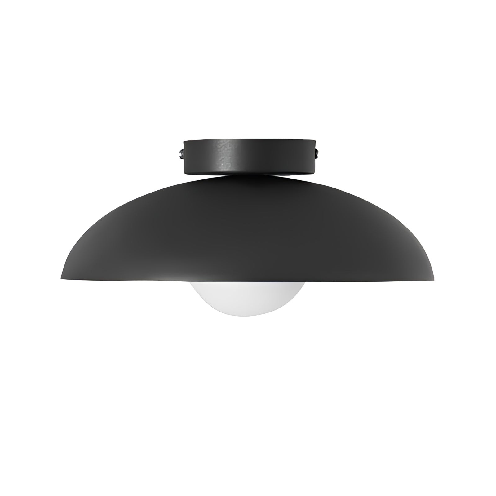 Matte Black Glass Dome Ceiling Lamp M449