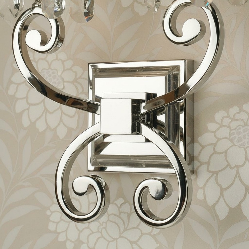 Talonis Luxury Crystal Wall Sconce - Chrome Finish Frame for Bedrooms and Home Décor T965