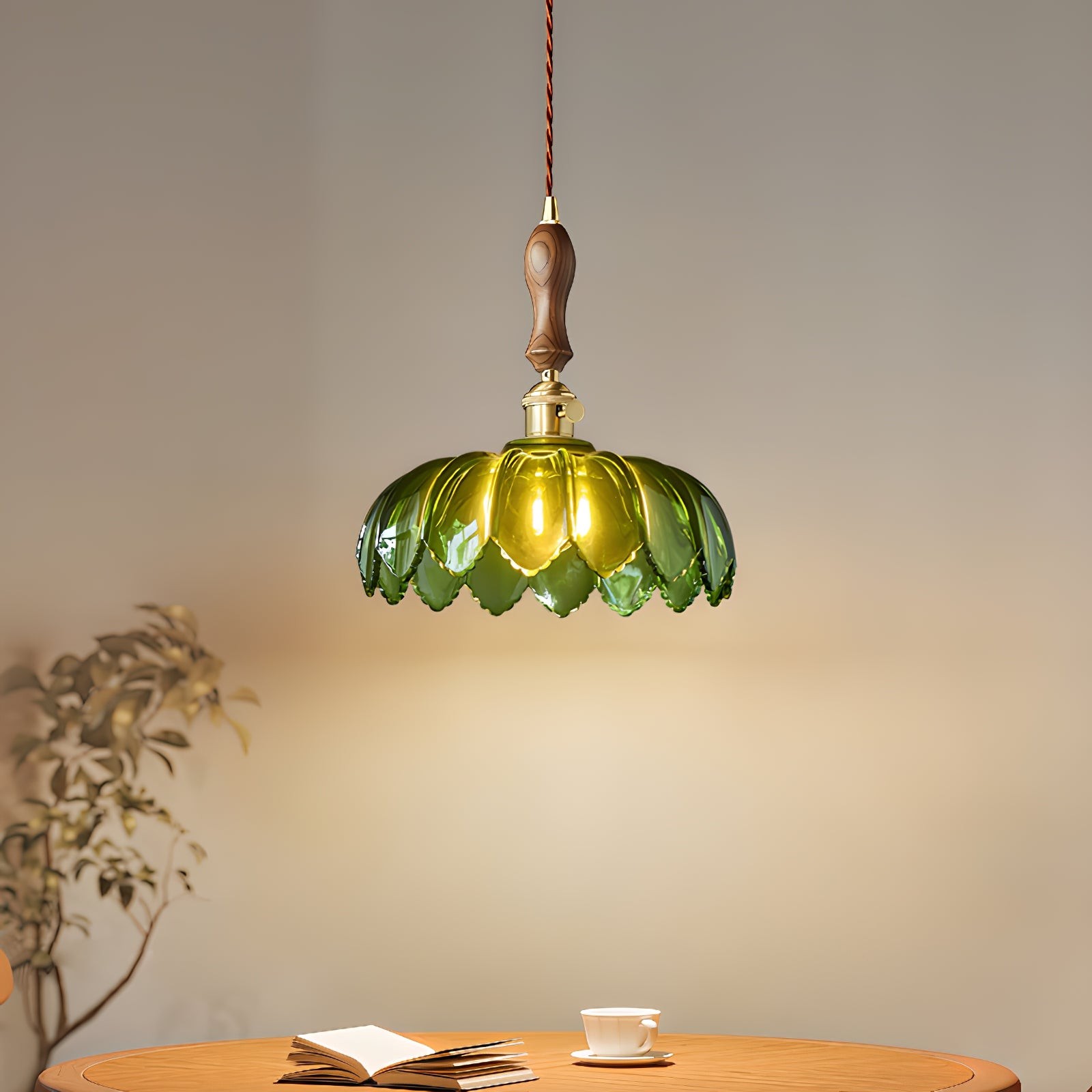 Retro Petal Green Pendant Lamp M542