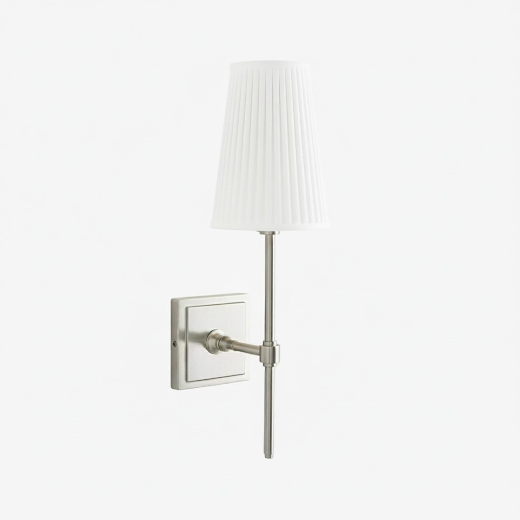 Derlina Stylish Retro Wall Lamp with White Linen Shades – Modern Industrial Design for Any Room T273