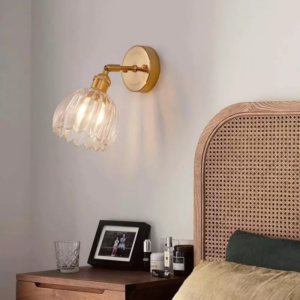 Retro Glass Flower Bud Tulip Wall Lamp S120