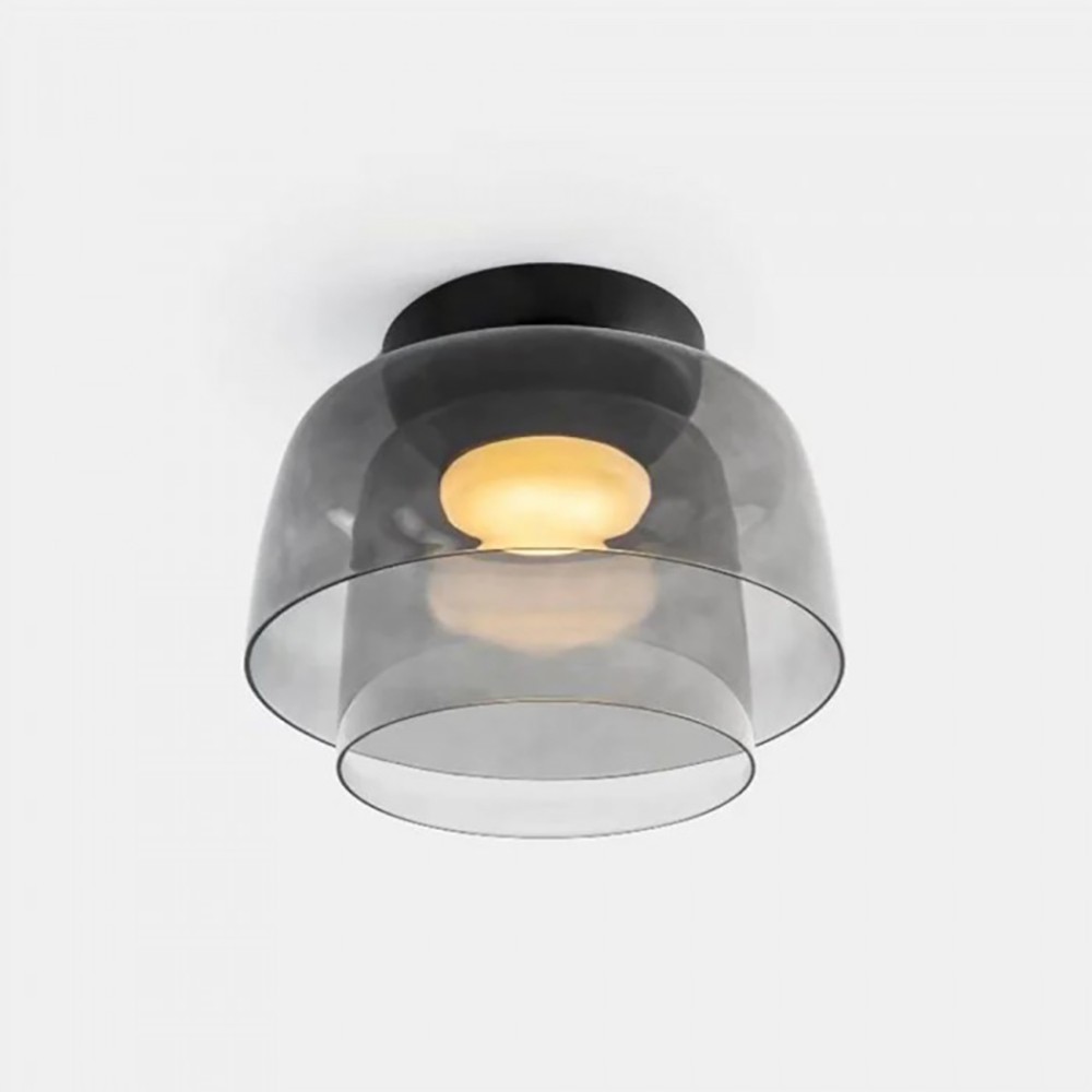 Nordic Morandi Glass Bowl Shaped Ceiling Lamp S184
