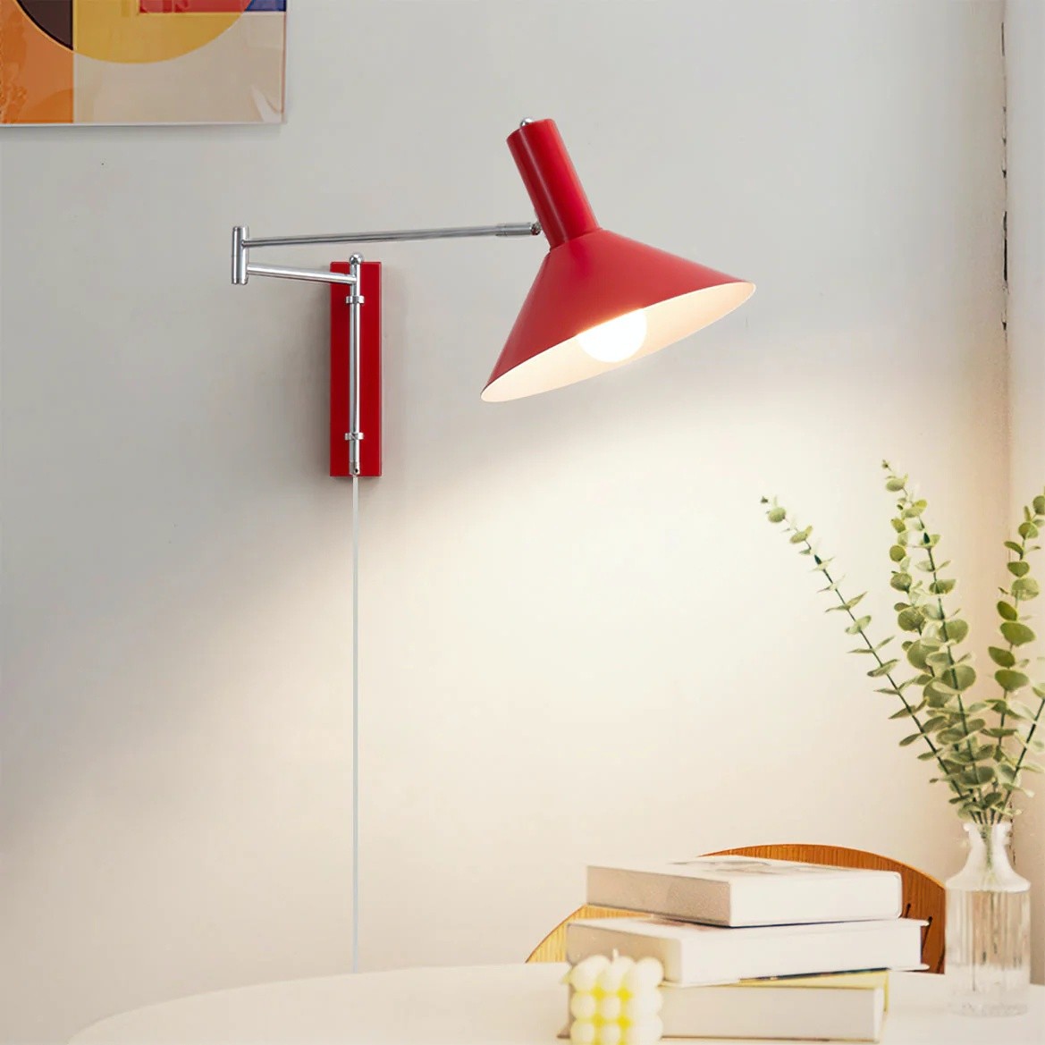 Classic Modern Swing Arm Adjustable Bedside Reading Wall Lamp M19