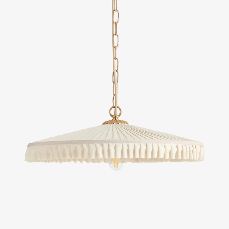 Savara Pleated Shade Pendant - Modern Silk-Inspired Hanging Light for Dining T714