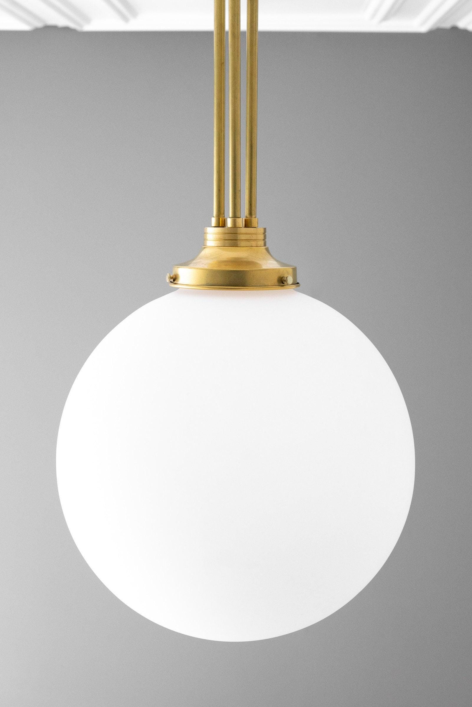 Glorica Glass Frosted Globe Pendant Light - Art Deco Hanging Light for Home T342