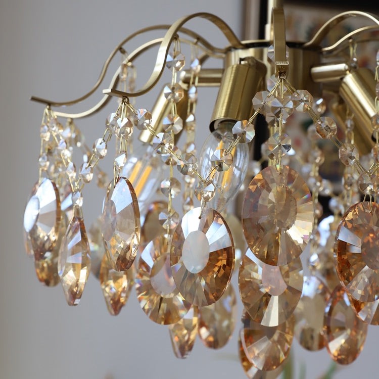 Vintage Sumptuous Teardrop Crystal Chandelier T258