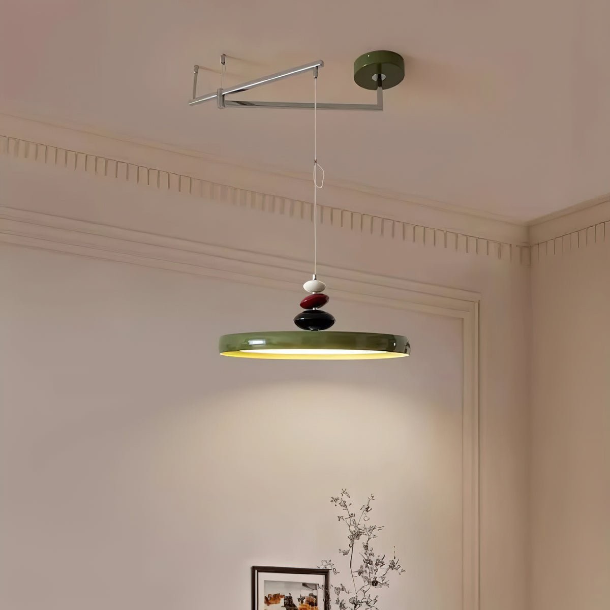 Swing Arm Stone Pendant Light M406