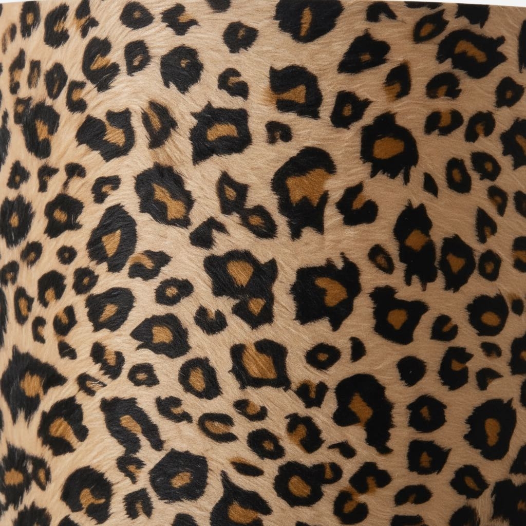 Wildlux Leopard Pattern Statement Drum Lampshade - Decorative Fabric Shade for Home Interiors T1122